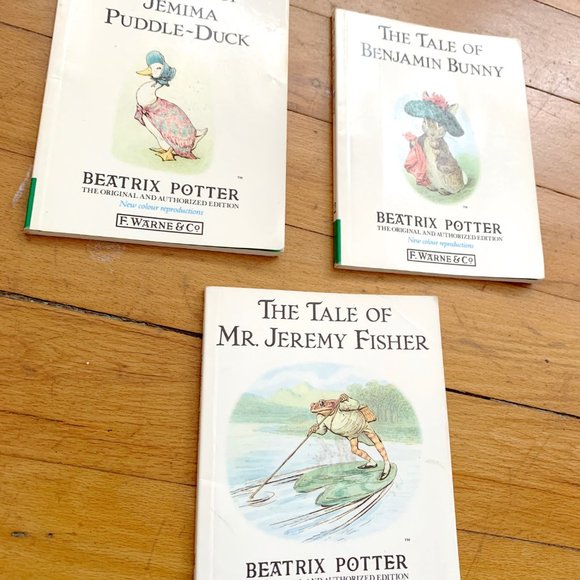 3 Beatrix Potter Books Jemima PuddleDuck, Jeremy Fisher, Benjamin Bunny - Picture 5 of 7